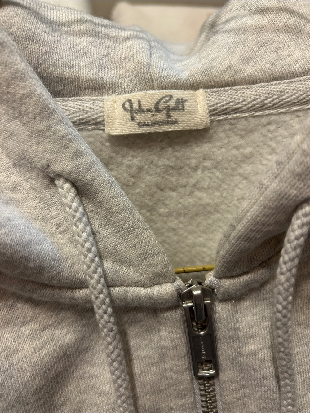 Brandy Melville Light Gray Full-Zip Hoodie - Picture 2 of 3